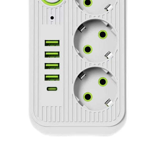 Przedłużacz Listwa 2M 3 Gniazda + 4X Usb