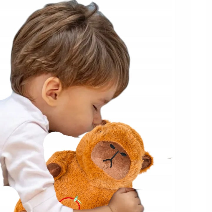 MASKOTKA DUŻA ODDYCHAJĄCA KAPIBARA SZUMI OZYTYWKA PRZYTULANKA USPOKAJACZ 25cm